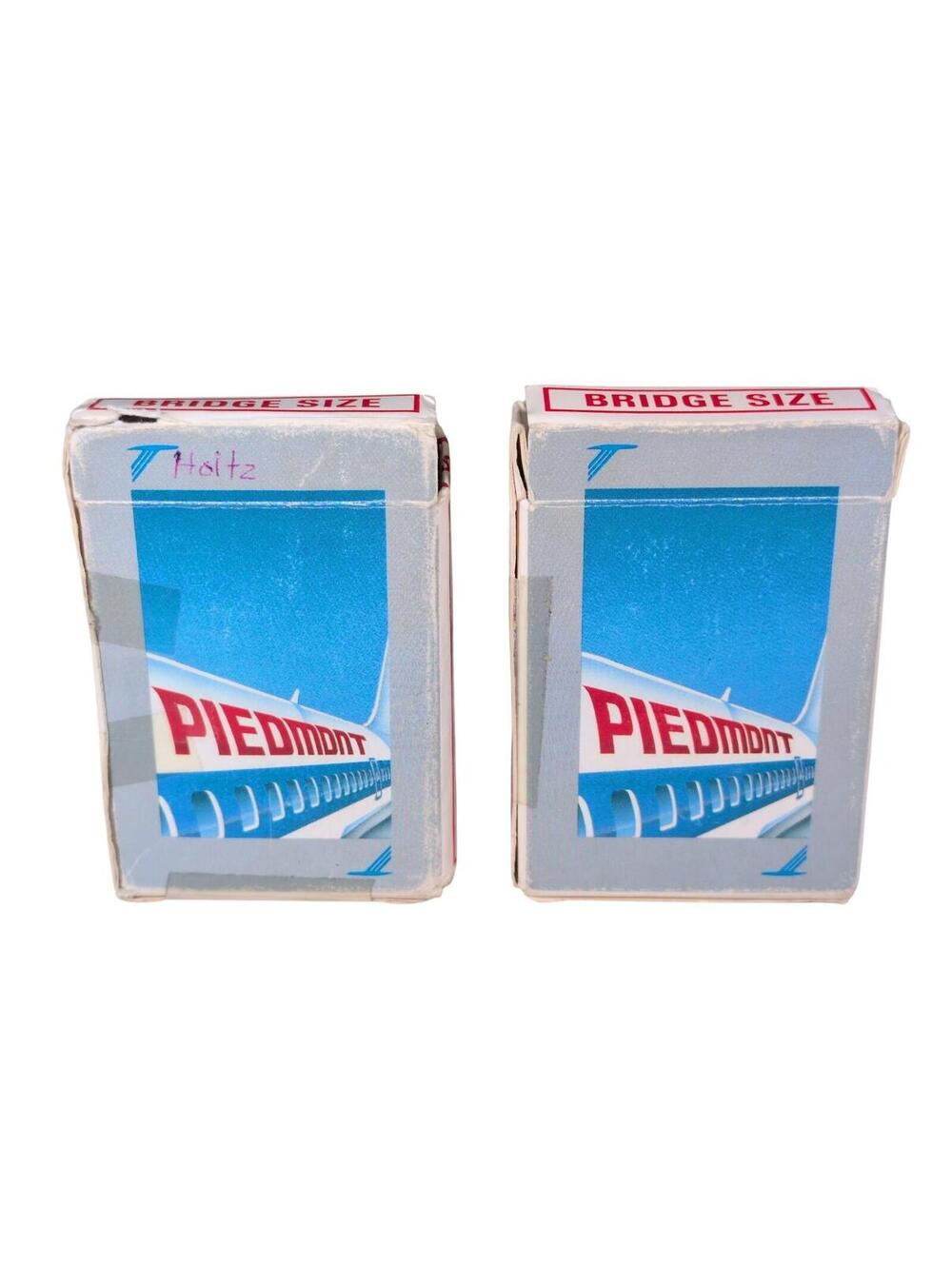 Set Of 2 Vintage Piedmont Airlines Playing Card Decks Made By Hoyle In The USA